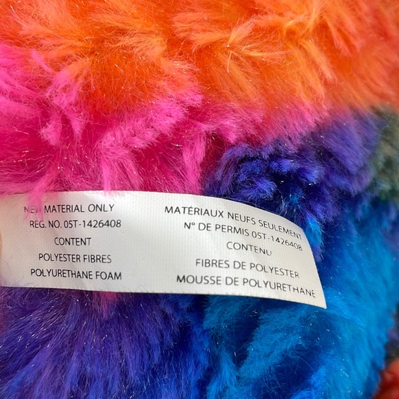 BAB Tropicolor 17" Teddy Plush Bear Sparkly Neon Tie Dye Stuffed Animal Toy - Picture 13 of 14